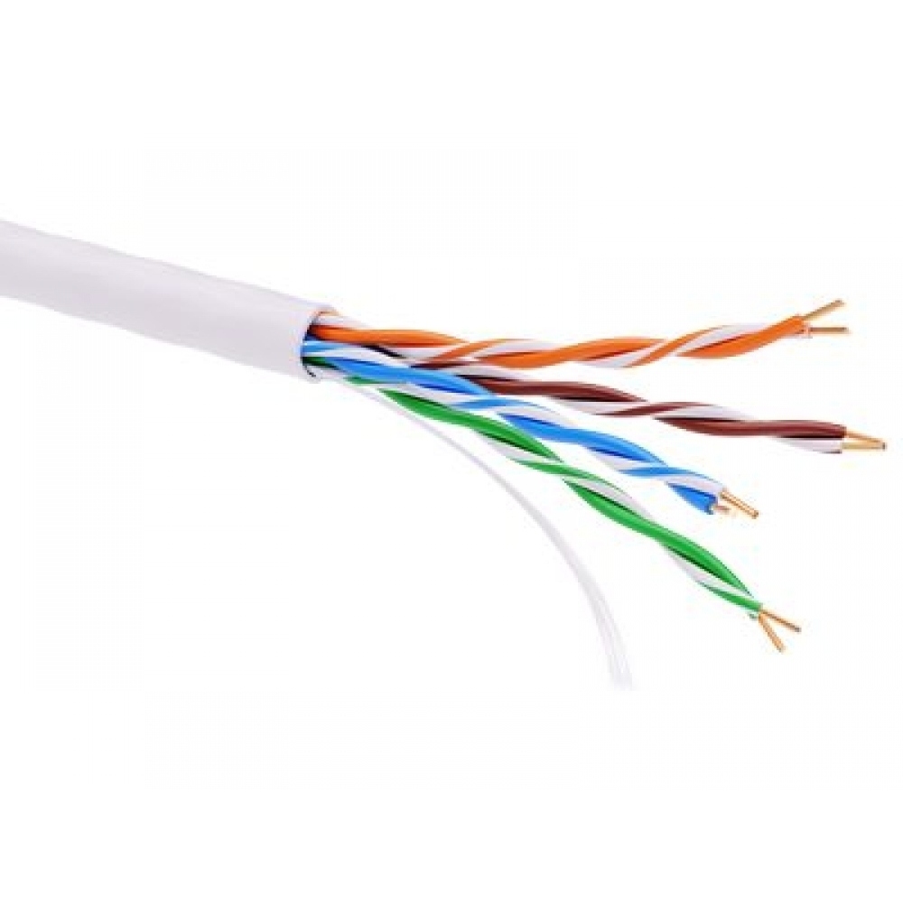 Информационный кабель неэкранированый U/UTP 4х2 CAT5E, PVC,белый