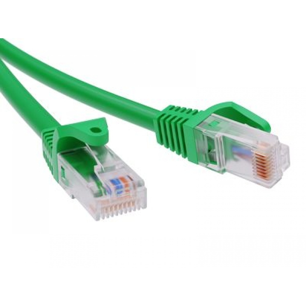 Патч-корд неэкранированный CAT5E U/UTP 4х2, LSZH, зелёный, 0.5м