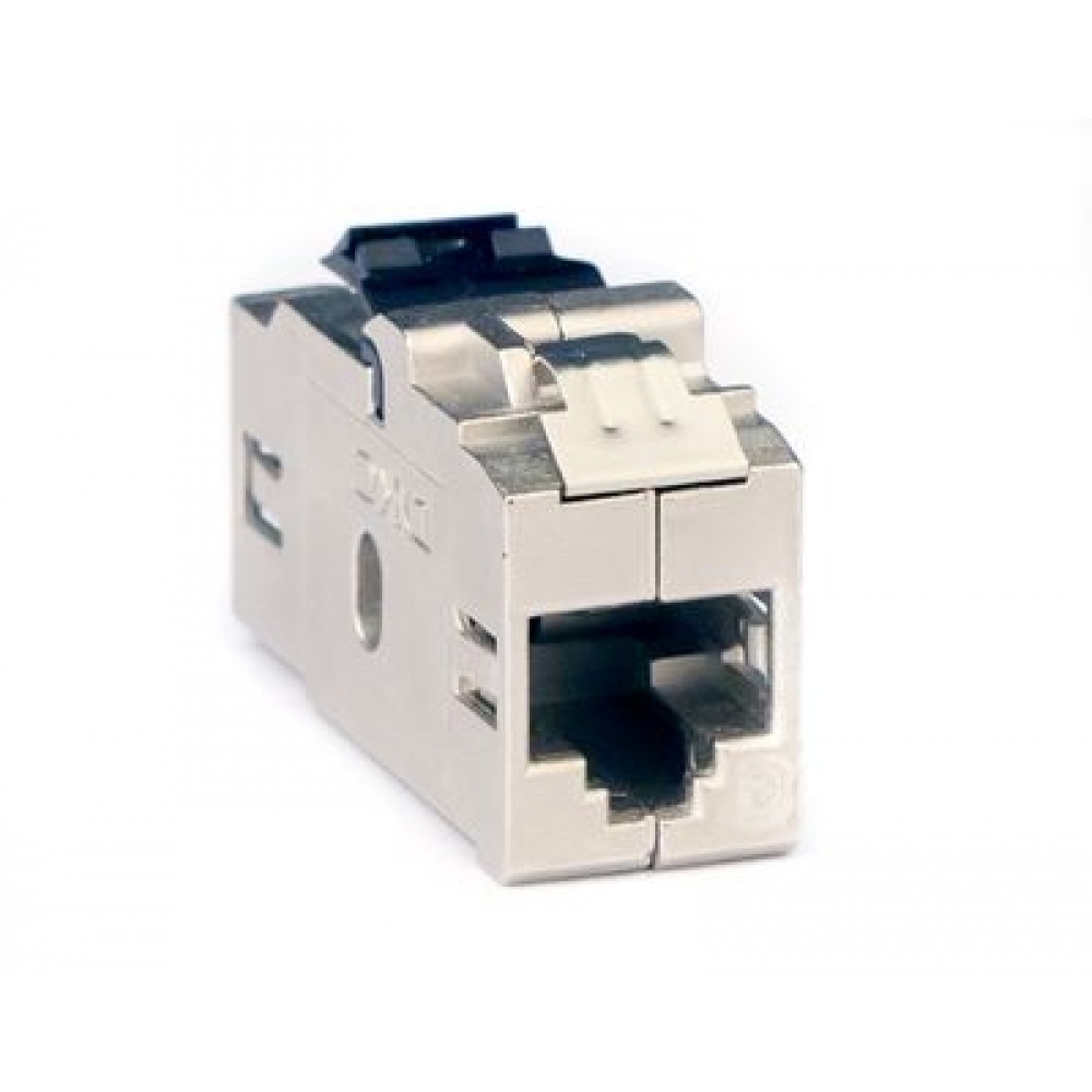 Модуль Keystone RJ45 CAT6 проходной экранированный, серебристый