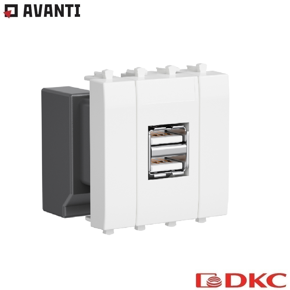 USB зарядное устройство 'Белое облако', 'Avanti', 2.1А, 2 мод.