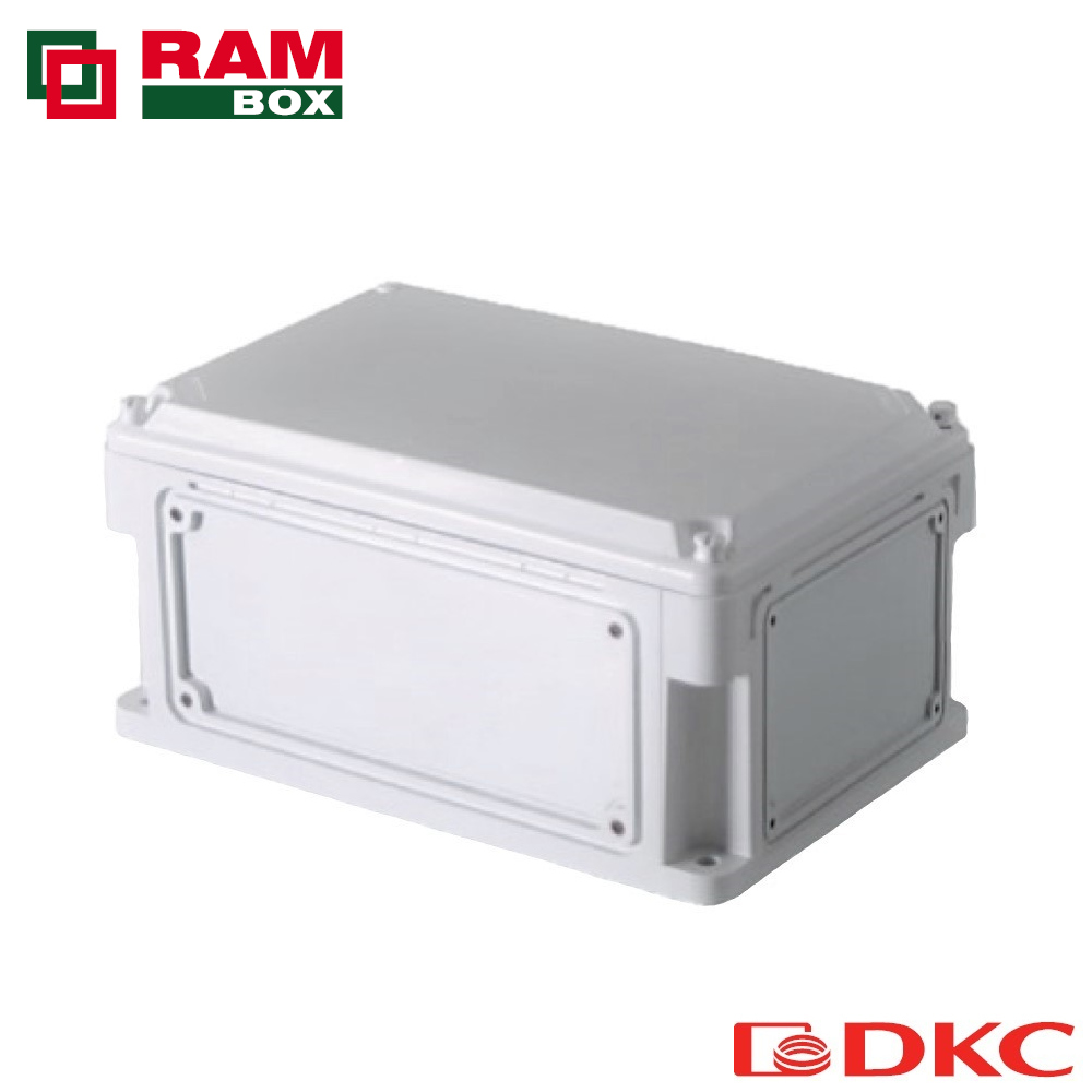 Корпус IP67,400х200х146 (выс.крышки 21),стнк.выбв.флнц.,непрозр.крыш.