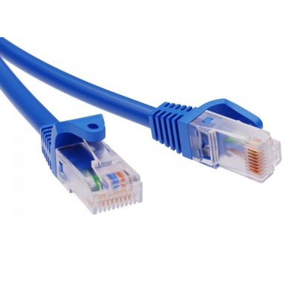 Патч-корд неэкранированный CAT6 U/UTP 4х2, LSZH, синий, 1.0м