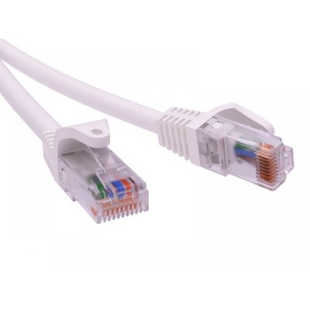 Патч-корд неэкранированный CAT5E U/UTP 4х2, LSZH, белый, 10.0м
