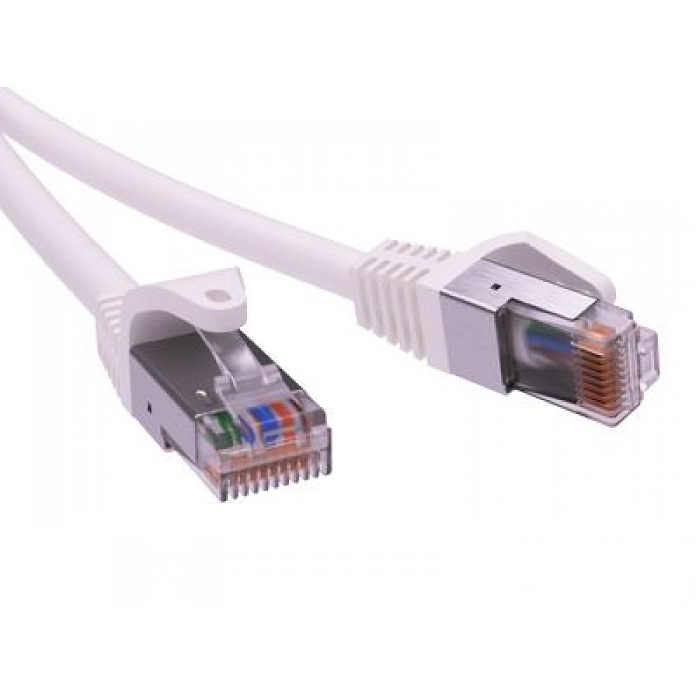 Патч-корд экранированный CAT6 F/UTP 4х2, LSZH, белый, 3.0м