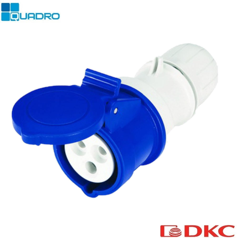 Розетка кабельная IP44 16A 2P+E 230V