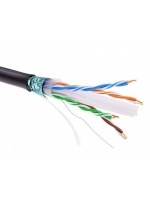Информационный кабель экранированый F/UTP 4х2 CAT6, PE, чёрный