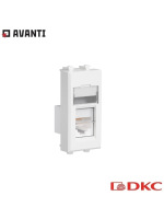 Компьютерная розетка 'Белое облако' 'Avanti' RJ-45 модульная,кат. 5е , 1 мод