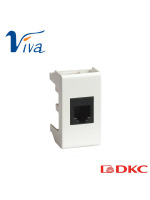 Комп.роз. RJ45 кат.5e, 8P8C, Viva, белая, 1мод