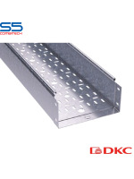 Лоток перфорированный 200х100 L 3000 толщ. 1,2 мм, цинк-ламельный