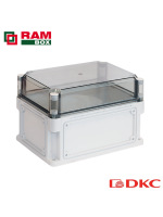 Корпус IP67,300х150х195 (выс.крышки 70),стнк.выбв.флнц.,прозр.крыш.