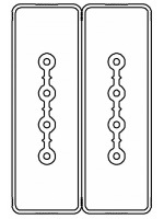 Секция прямая шинопровод 1+1 точек отвода L=1000мм Cu 4P+4P25A