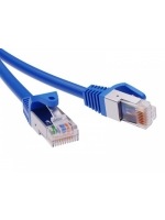 Патч-корд экранированный CAT6 F/UTP 4х2, LSZH, синий, 0.5м