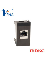 Розетка RJ-12,Viva,1 мод.,черн