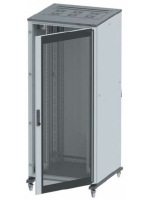 Напольный шкаф 42U Ш600хГ600 передняя дверь стекло, задняя глухая дверь,крыша укомплектована вводом и заглушками
