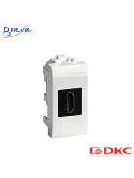 HDMI розетка, Brava, черная, 1 мод.