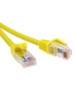 Патч-корд неэкранированный CAT5E U/UTP 4х2, LSZH, желтый, 1.0м