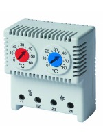 Сдвоенный термостат, диапазон температур для NC контакта: 10-50°C, дляNO: 20-80°C
