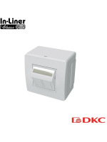 Коробка в сборе с 2 розетками RJ45, кат.5е (телефон / компьютер), белая