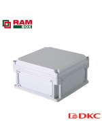Корпус IP67,300х200х160 (выс.крышки 35),стнк.выбв.флнц.,непрозр.крыш.