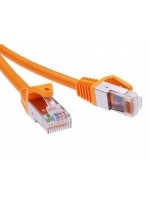 Патч-корд экранированный CAT6A F/UTP 4х2, LSZH, оранжевый, 0.5м