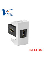 HDMI розетка, Viva, белая, 1 мод.