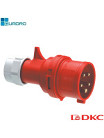 Вилка кабельная IP44 16A 2P+E 230V