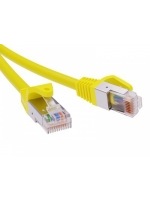 Патч-корд экранированный CAT5E F/UTP 4х2, LSZH, желтый, 1.5м