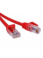 Патч-корд неэкранированный CAT5E U/UTP 4х2, LSZH, красный, 0.5м