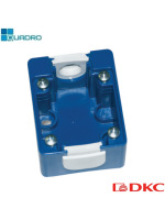 Коробка монтажная для розетки встраиваемой. Голубая. IP44