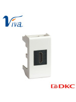 USB 3.0 розетка, Viva, белая, 1 мод.