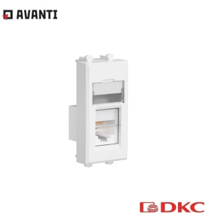 Компьютерная розетка 'Белое облако' 'Avanti' RJ-45 модульная,кат. 5е , 1 мод