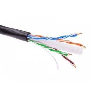 Информационный кабель неэкранированый U/UTP 4х2 CAT6, PE, Черный