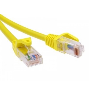 Патч-корд неэкранированный CAT6 U/UTP 4х2, LSZH, желтый, 1.0м