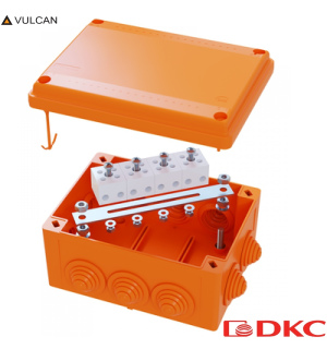 Коробка пластиковая FS с кабельными вводами и клеммниками, IP56,150х110х70мм, 5р, 450V,30A,16мм.кв