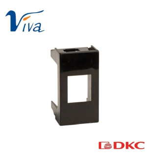 Адаптер KEYSTONE, «Viva», 1 мод., черн