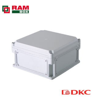 Корпус IP67,400х200х160 (выс.крышки 35),стнк.выбв.флнц.,непрозр.крыш.