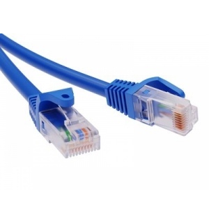 Патч-корд неэкранированный CAT5E U/UTP 4х2, LSZH, синий, 2.0м