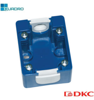 Коробка монтажная для розетки встраиваемой. Голубая. IP44