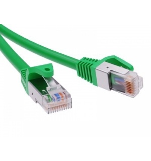 Патч-корд экранированный CAT5E F/UTP 4х2, LSZH, зелёный, 2.0м